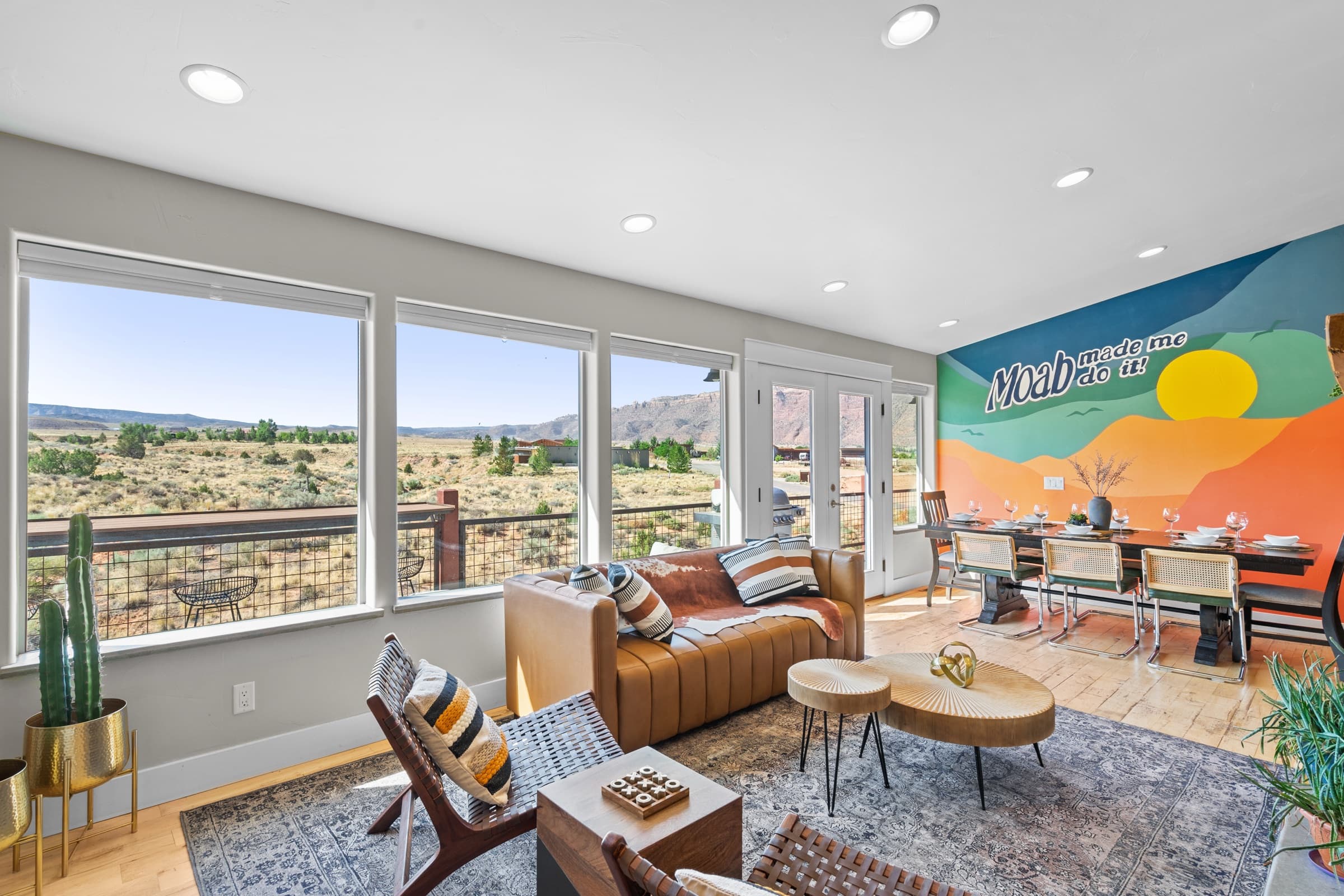 Great room with desert views
