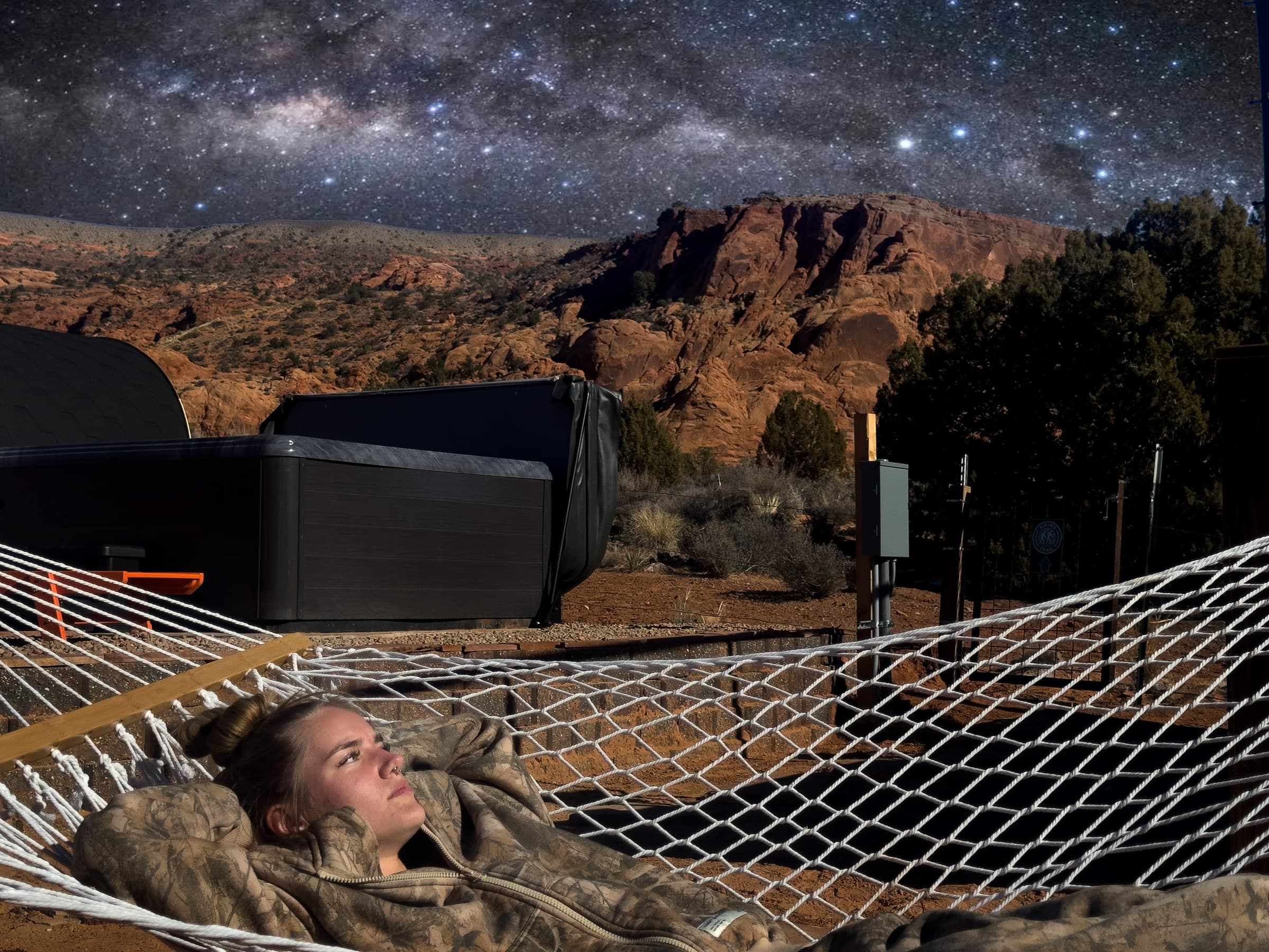 Stargazing from the hammock